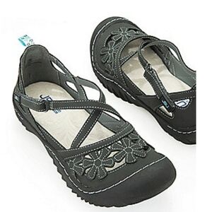 JBU Jambu Blossom Encore Shoes Flower Crisscross Cut-out Memory Foam Size 8.5